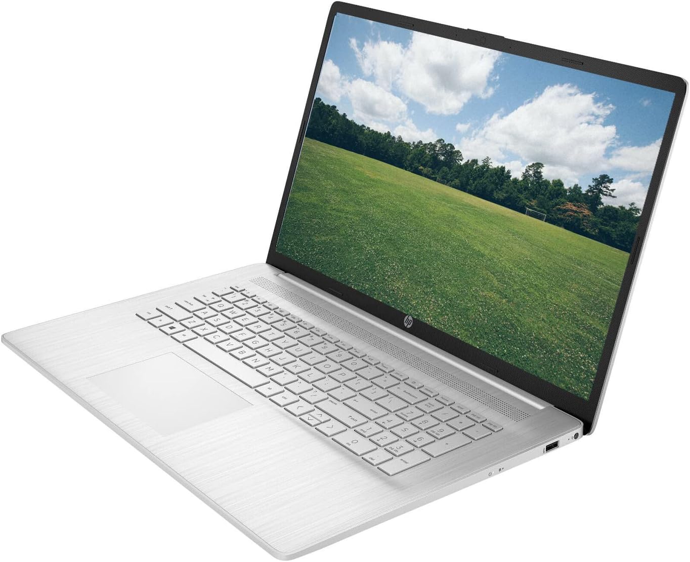 HP Laptop, 17.3" Non-Touch 60Hz Full HD (1920x1080), AMD Ryzen 5 5500U, 32GB RAM, 1TB PCIe SSD, AMD Radeon, HDMI, Webcam, WiFi, Bluetooth, Windows 11 Home, Natural Silver