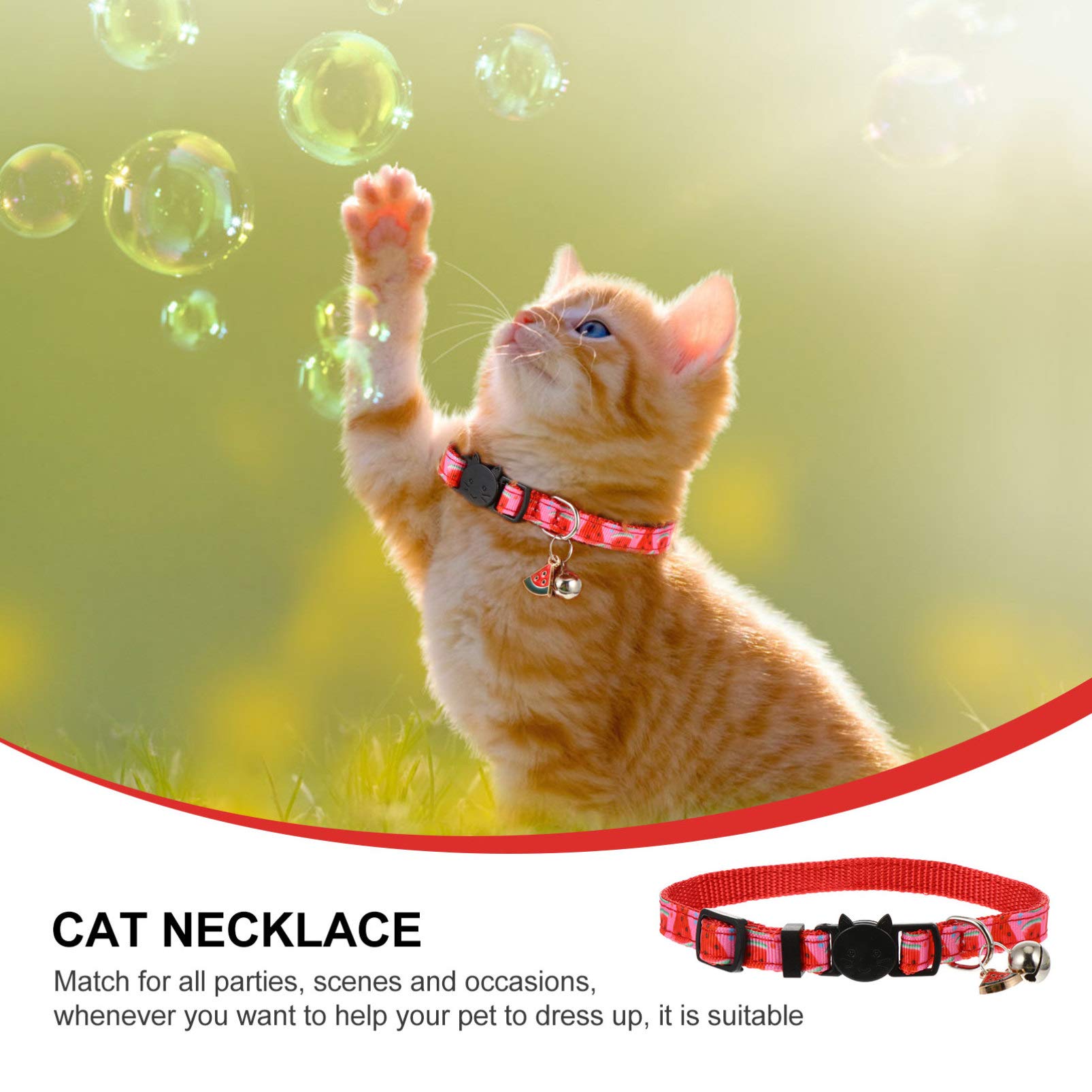 FRCOLOR 12 STK Obsthalsband Für Haustiere Reflektierende Katzenhalsbänder Halskette Mit Glocke Katzenhalsband Baumwolle Polyester Weihnachten Geographisches Positionierungs System Seil