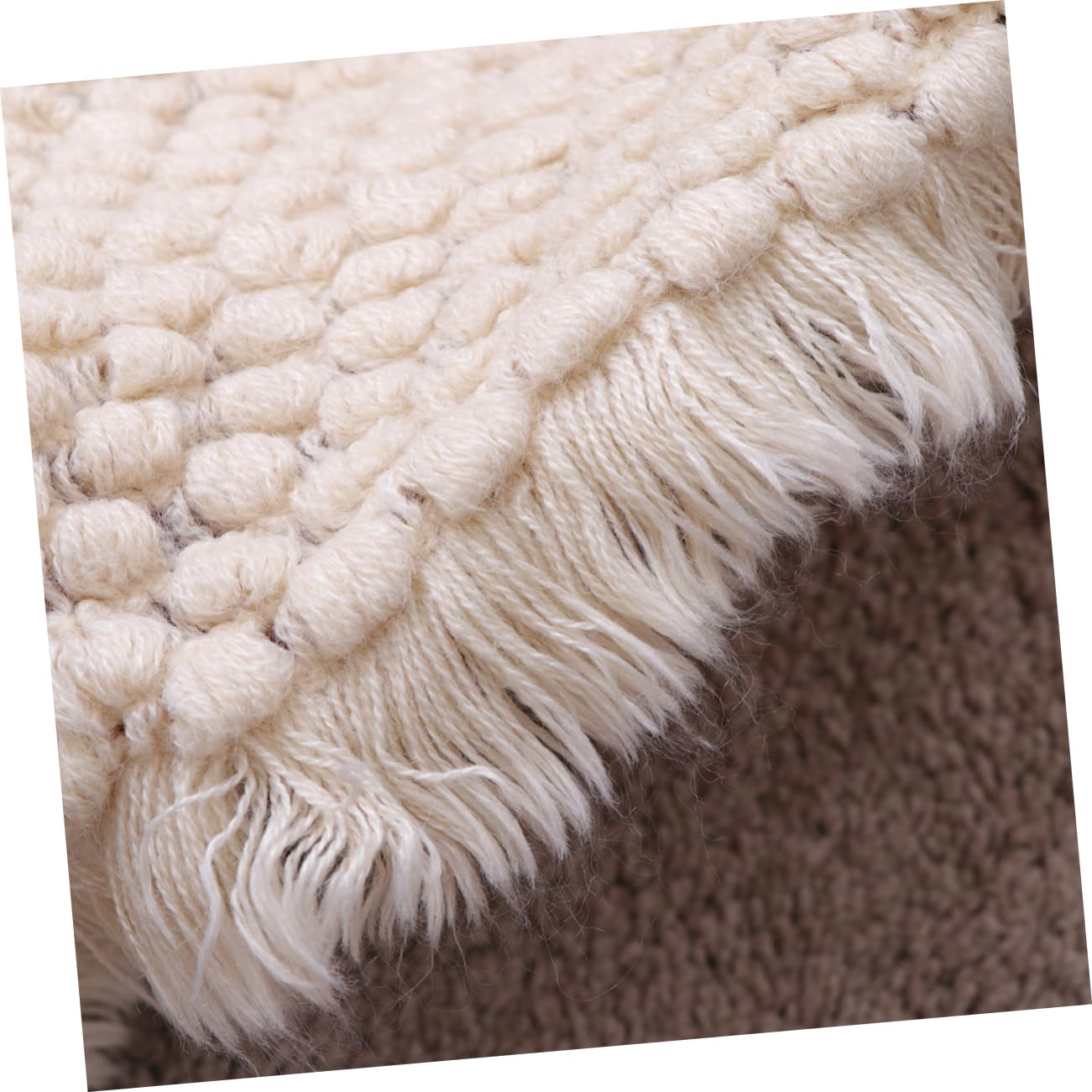 Abaodam 2piezas De Algodón Tejida para Bebés Cobertor Beige De Diseño De Piña Accesorio para Fotografía De Recién Nacidos y y Seguro