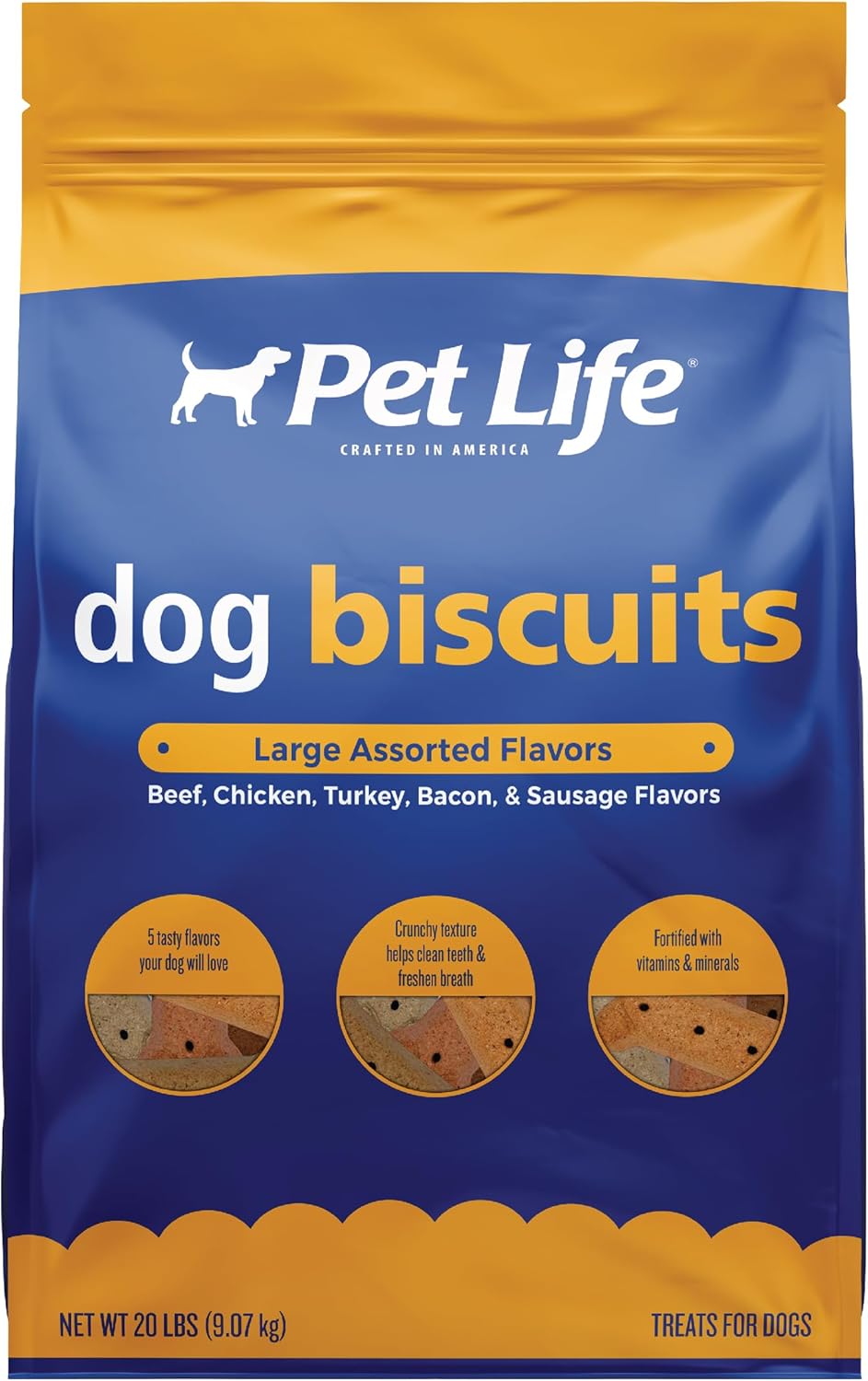 Pet Life Large Multi Flavored Dog Biscuits 20lb bag