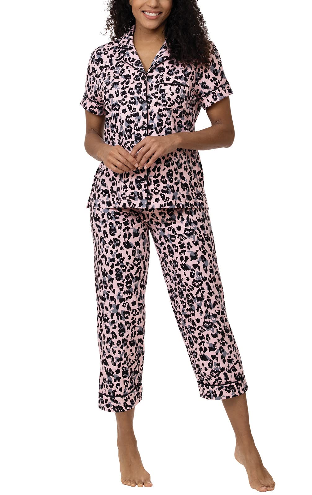 PajamaGram Cotton Pajamas For Women - Capri Pajamas For Women Set, 100% Cotton