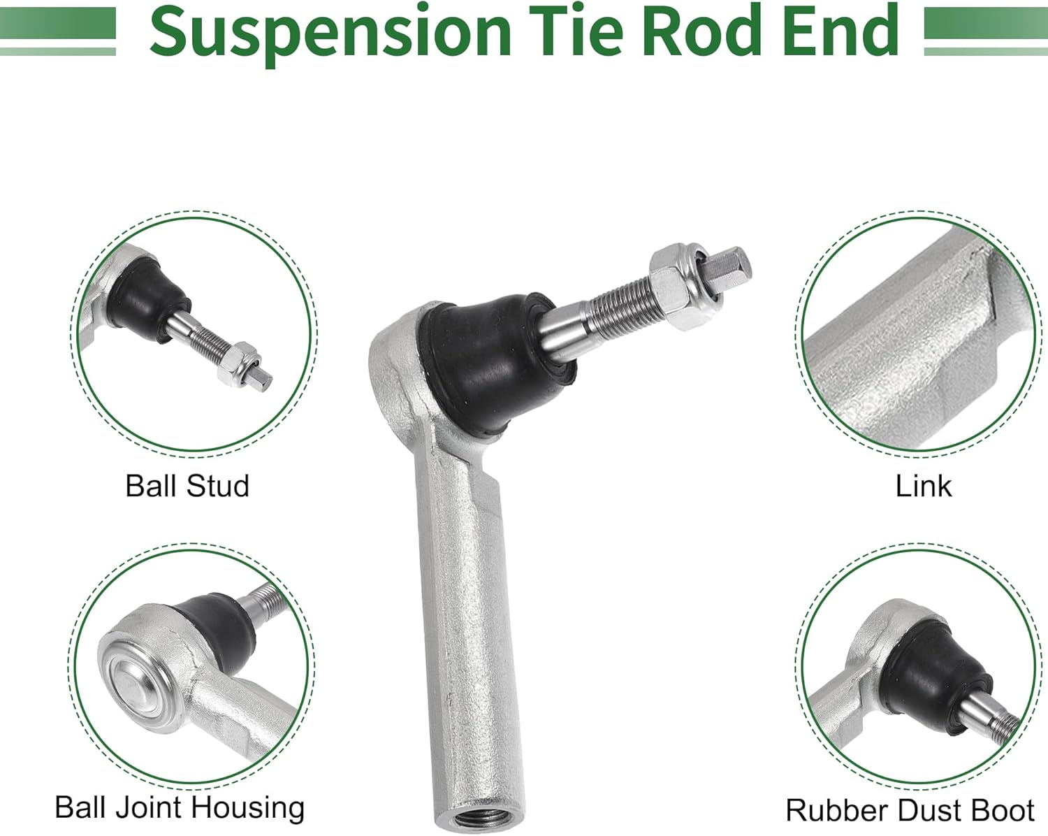 X AUTOHAUX 6pcs Front Suspension Kit Inner Outer Tie Rod End Front Sway Bar Link for Chevrolet Silverado 1500 Suburban Tahoe No.ES800948/EV800938/K700432