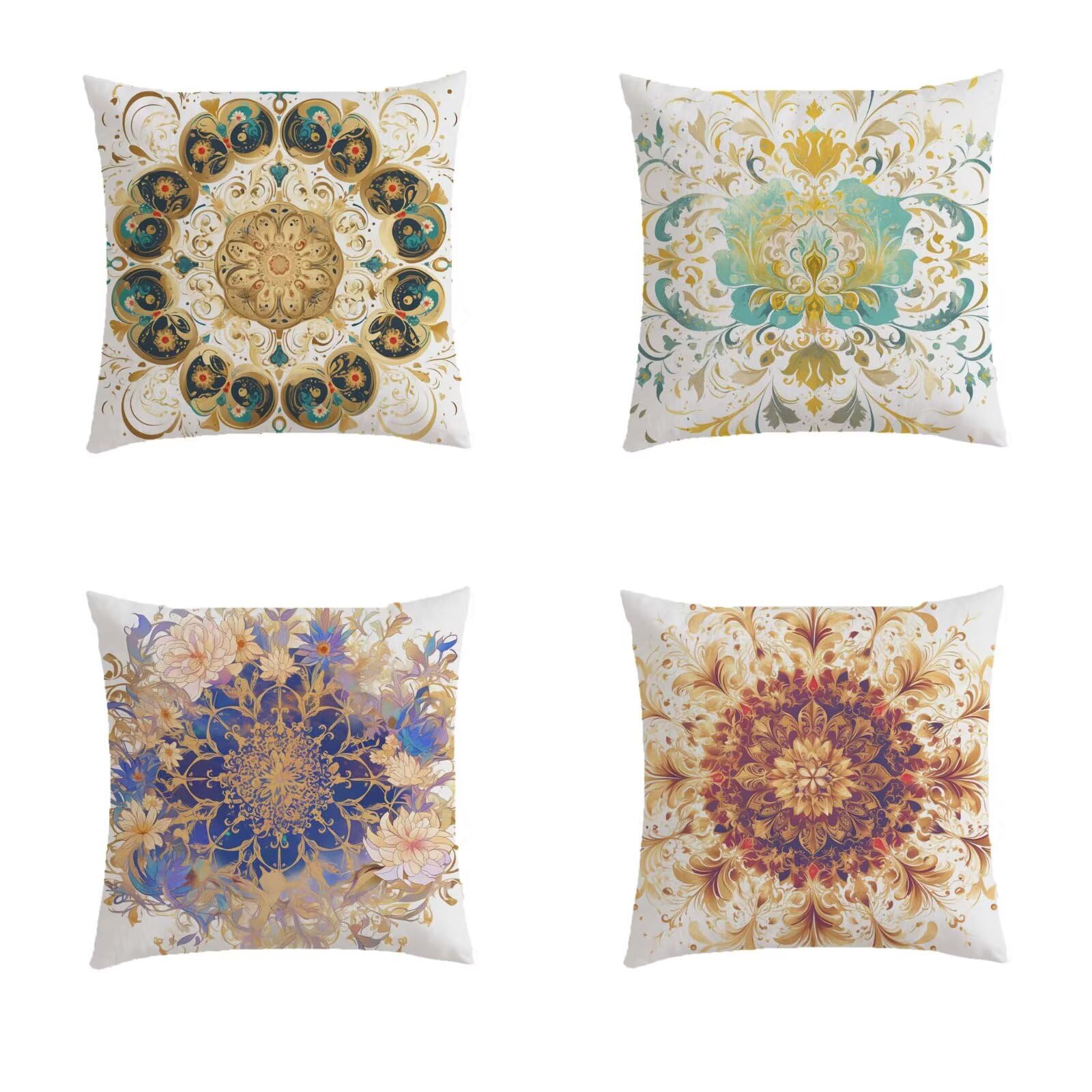 Housse de coussin 50x50cm fermeture invisible pour rénover un salon de jardin usé facilement