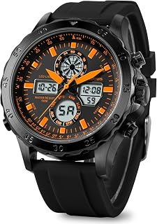 Herrenuhr Digital Analog, Multifunktion Sport Casual