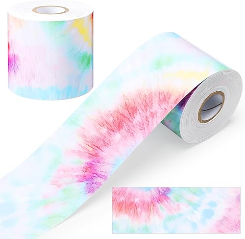 Zonon Borde para tablón de anuncios para el aula, 65 pies, bordes rectos, decoración para el aula o la escuela del hogar (teñido anudado)