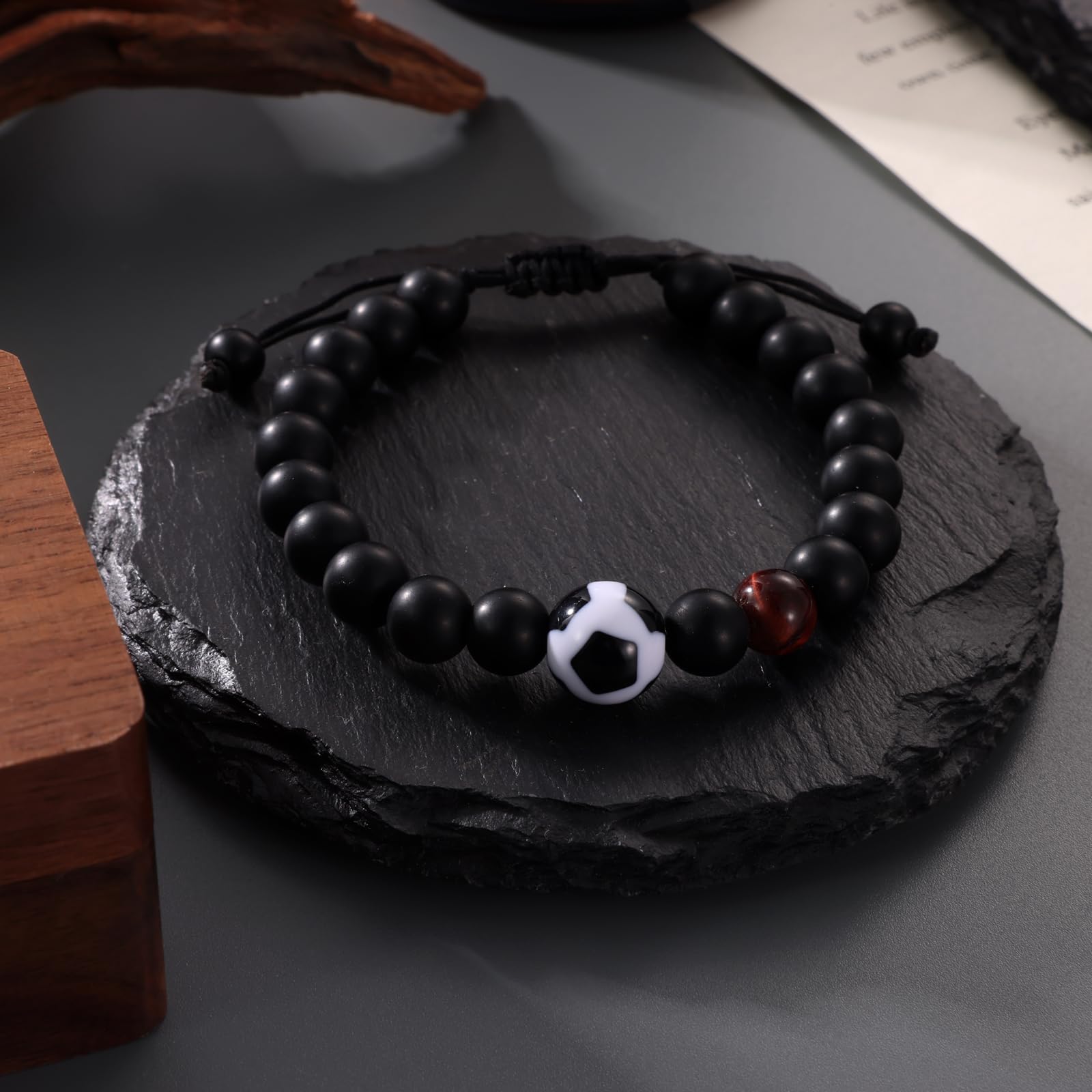 Pleituuiy Gift for Teen, Soccer Bracelet Gifts for men Players Team Son Grandson Nephew Friend, Graduation Birthday Gifts for Teen