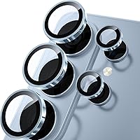 Vista 7 de WSKEN Protector de lente de cámara para Samsung Galaxy S24 Ultra, vidrio templado 9H ultra delgado resistente a rayones con círculo de metal