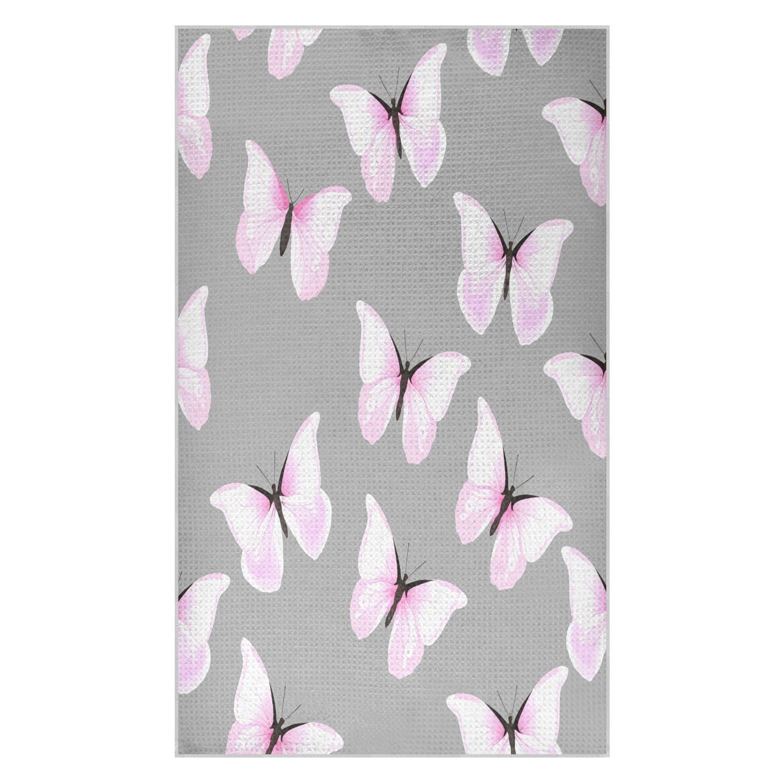 JiangGgen Butterflies Kitchen Towel 1-Pack Soft Absorbent Dish Towel