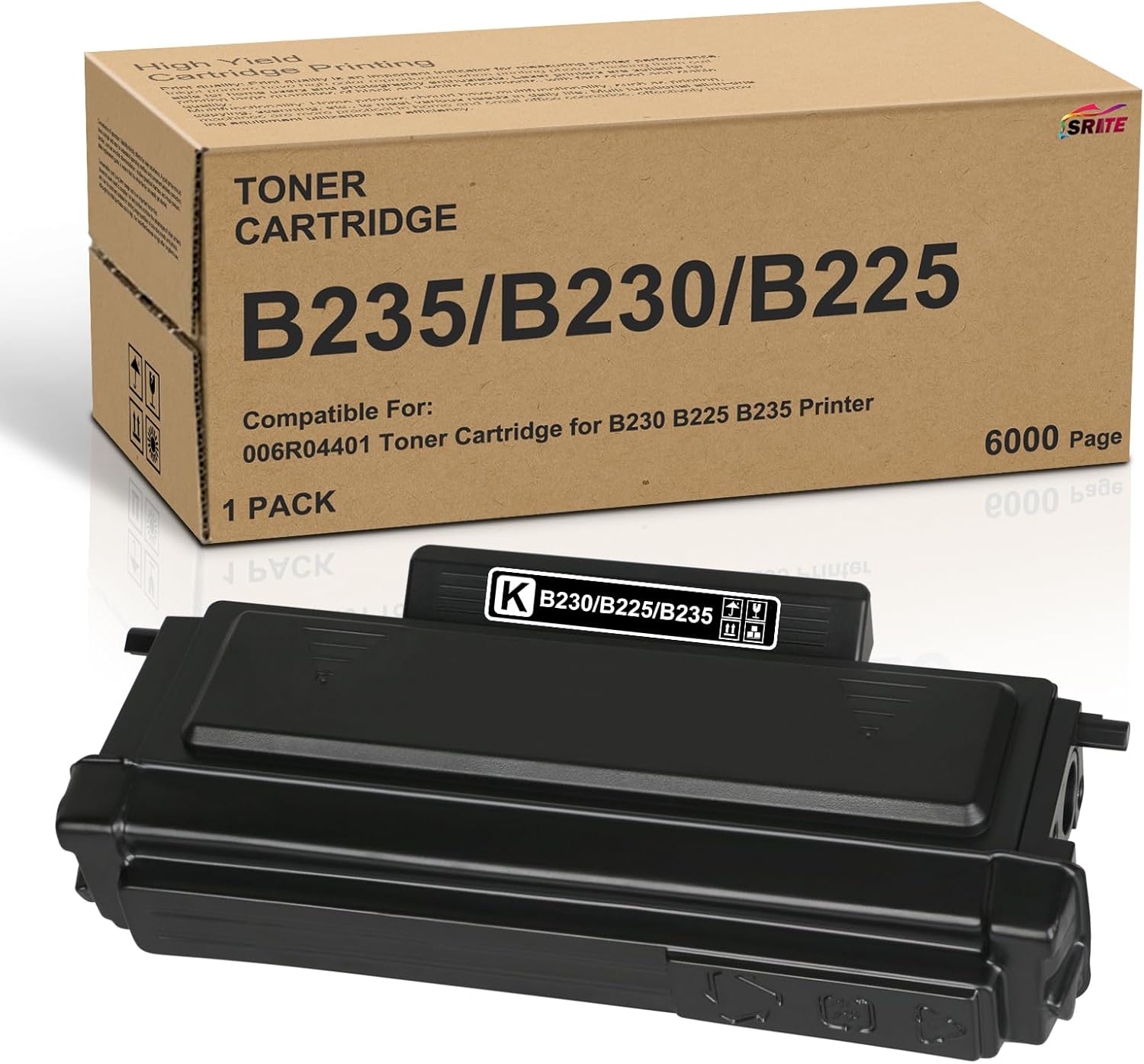 SRITE B230 B225 B235 Black Toner Cartridge Extra High Yield (6,000 Pages) Compatible with 006R04401 Black Toner for Xerox B230 B225 B235 Printer (1-Pack)