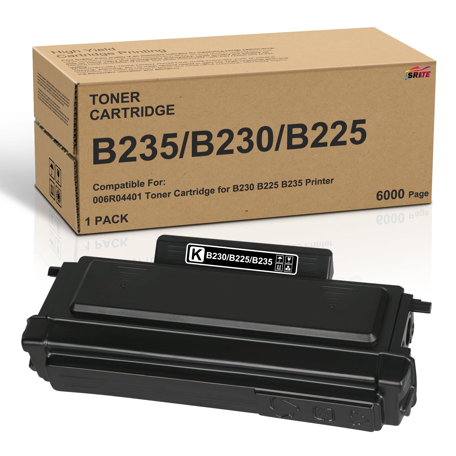 SRITE B230 B225 B235 Black Toner Cartridge Extra High Yield (6,000 Pages) Compatible with 006R04401 Black Toner for Xerox B230 B225 B235 Printer (1-Pack)