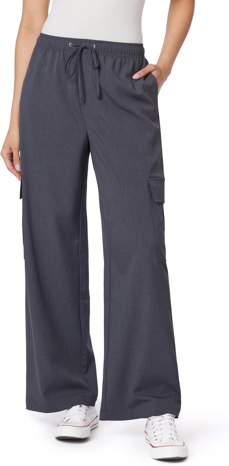 WallFlower Women's Flirty Curvy Pull on Relaxed High Rise Cargo Insta Pro Juniors Trousers