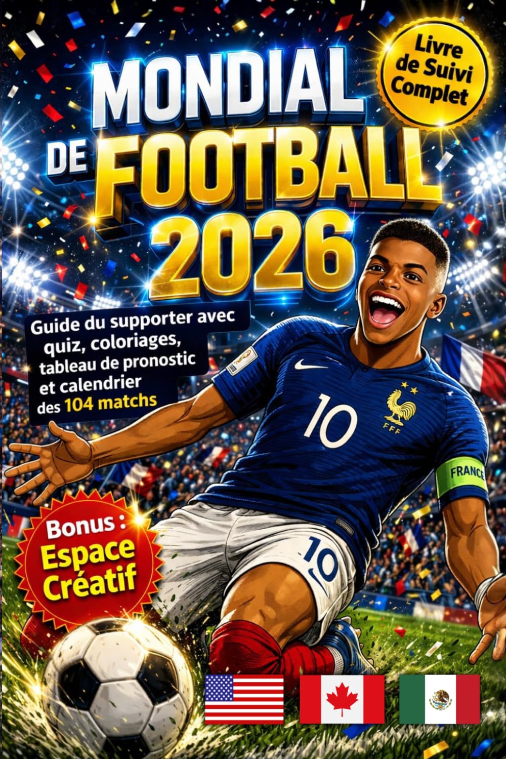 Mondial de Football 2026: Guide du supporter de la Coupe du monde avec quiz, pages de coloriage, tableau de pronostics et calendrier des matchs