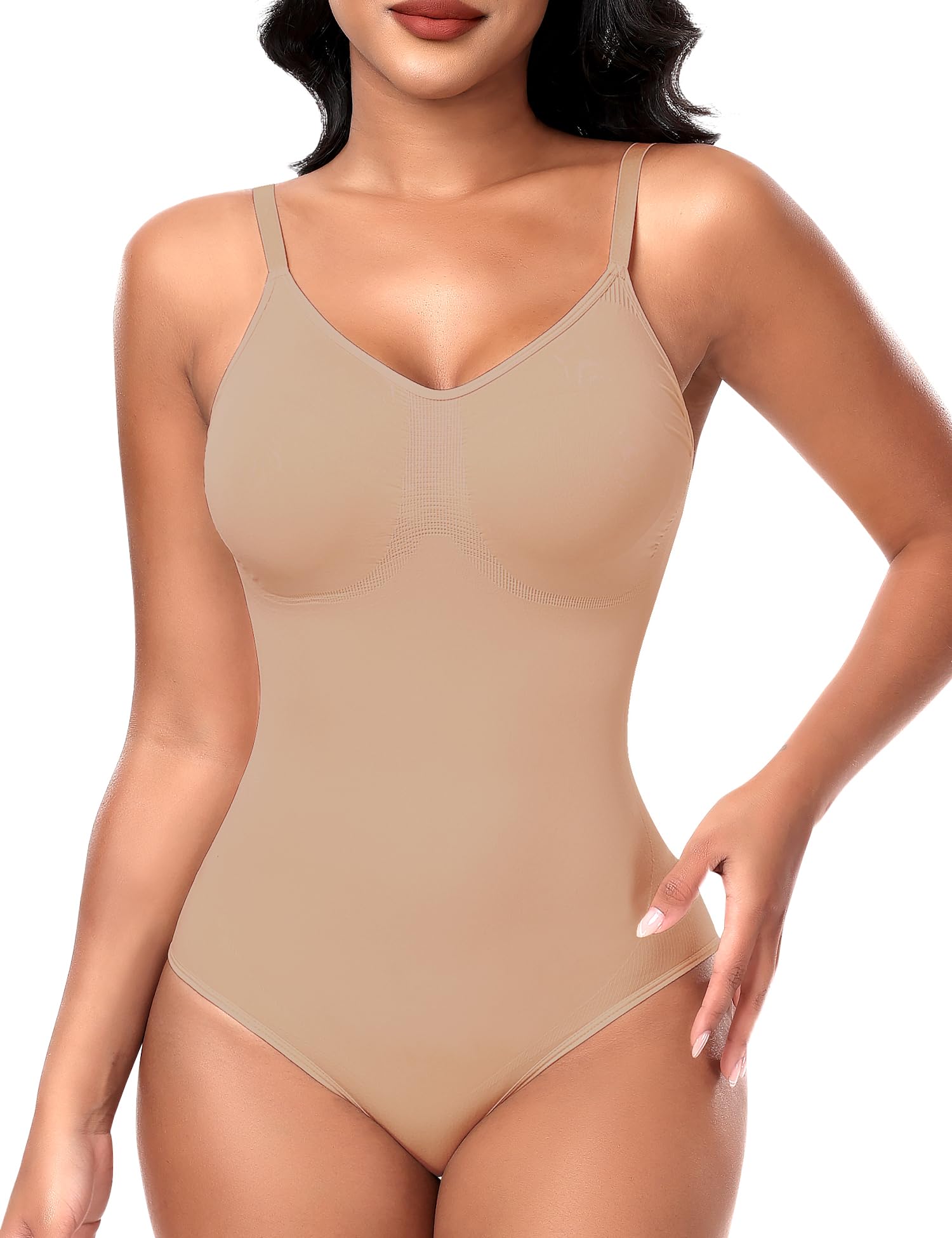 ISCBAFYX Damen-Shapewear-Body, Bauchweg-Body, Nahtloser Ganzkörper-Shapewear-Weste, verstellbare, Formende Bodysuits