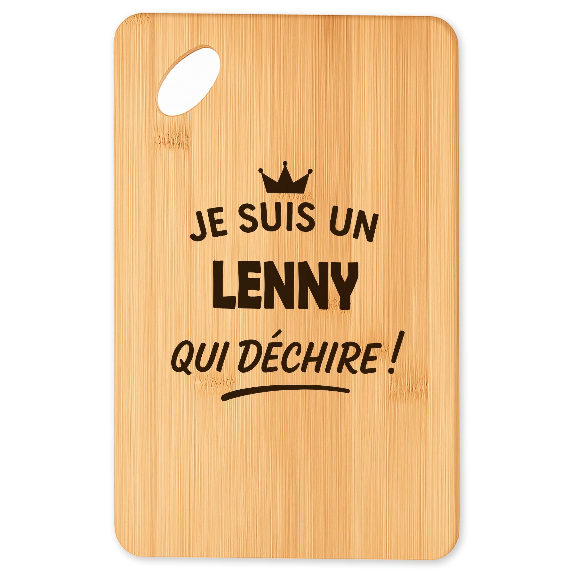 Planche à découper en bambou Lenny 2 pour cuisine et barbecue