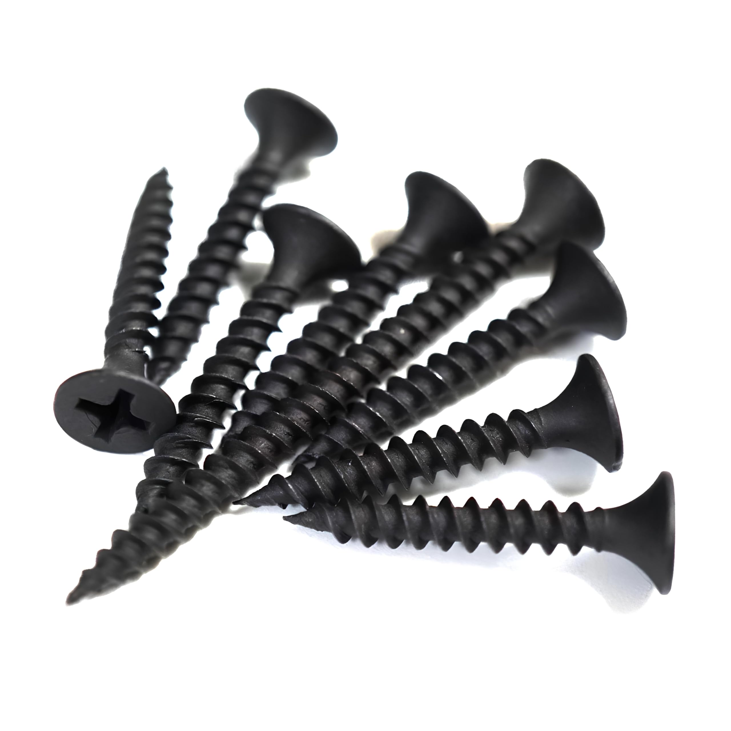 ELEGANT CASA Drywall Screws Phillips Type With Fine Thread Flat Head for Fixing Wood, Gypsum Board, Plywood, Fall Ceiling, Plaster Board, Size 1 Inch, 25/4 Colour Black-150 Pieces
