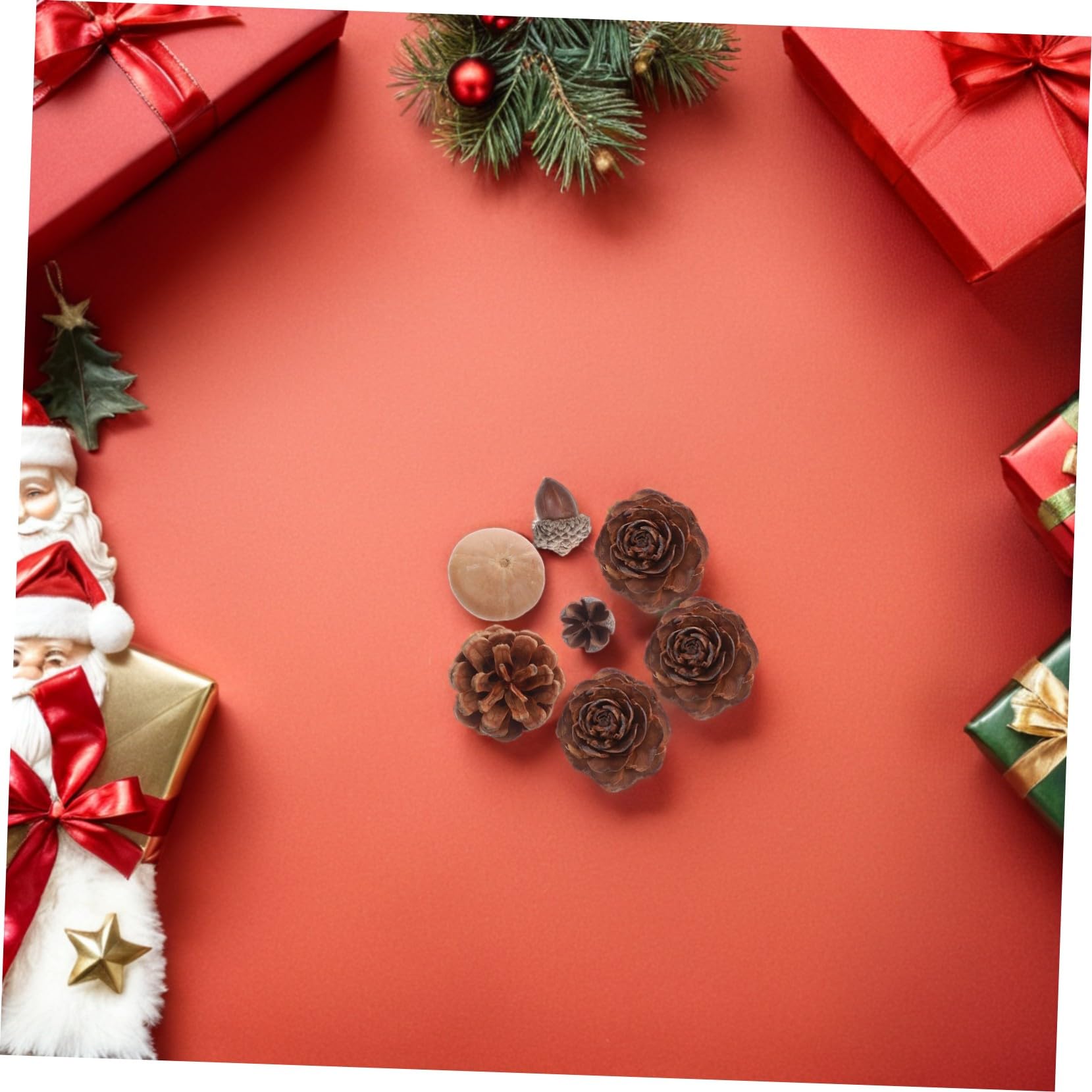 Mini Piñas Naturales para Manualidades DIY Adornos Rústicos para Coronas y Relleno de Jarrones Decoraciones Sostenibles para Navidad y Otoño