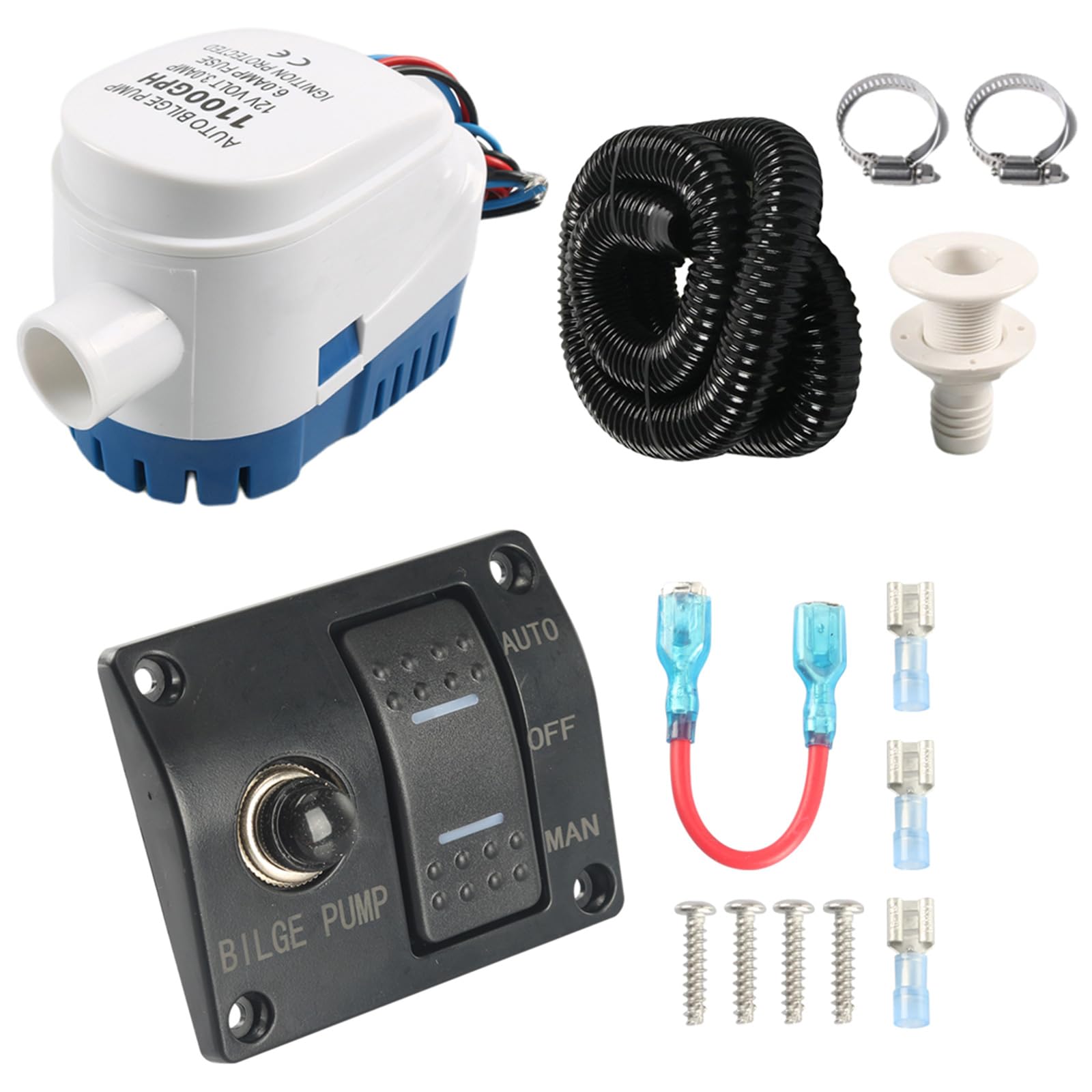 Speed Automatic Bilge Pumps 750GPH 1100GPH with Auto Sensors for Sailboats Yachts and Small Boats Boat Bilge Pumps