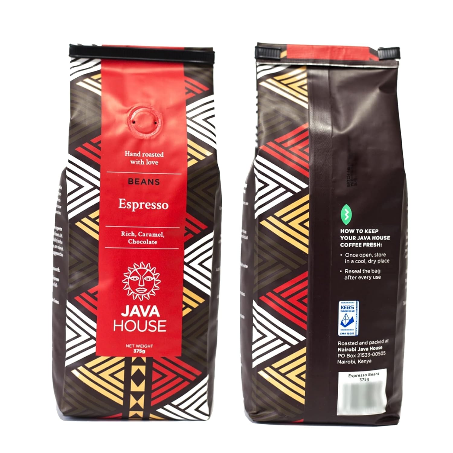 Kenya AA French Roast Whole Bean Coffee - Fair Trade Single Source With Verifiable Kenya Mark of Origin - Perfectly Hand Roasted Craft (13.23oz/375gms)