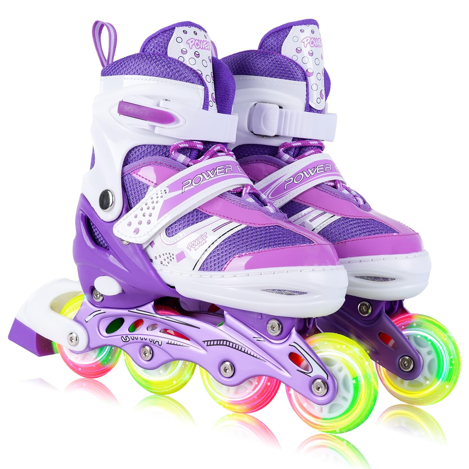 JIFAR Inliner Kinder,Verstellbare Beleuchteten inliner Damen Herren 30-33 34-37,Inline Skates Mädchen Jungen Rollschuhe Kinder Größenverstellbar
