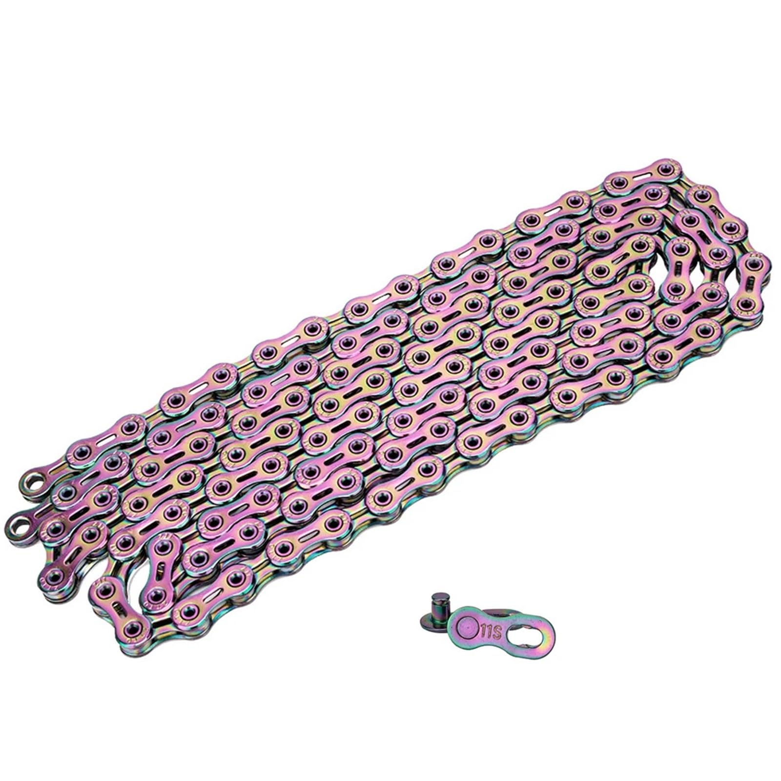 12-Gang-Fahrradketten 8 9 10 11 12-Gang-Mountainbike-Rennradkette mit 10S Missing Link Magic Quick Connect(11S SLR Colorful)