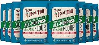 Bob's Red Mill Organic All Purpose Unbleached Flour, 5 lb (Pack of 8) - ...