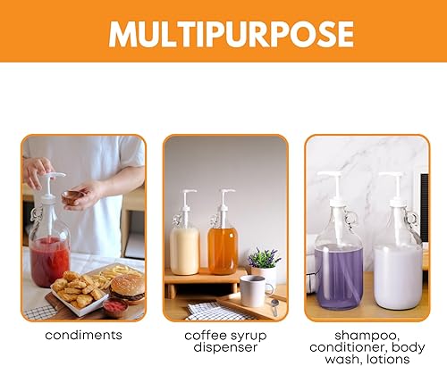 Miniatura 7 de FastRack pico dispensador para jarrón de un galón de detergente de lavandería Envase hermético con tapa de rosca Base antideslizante Dispensador