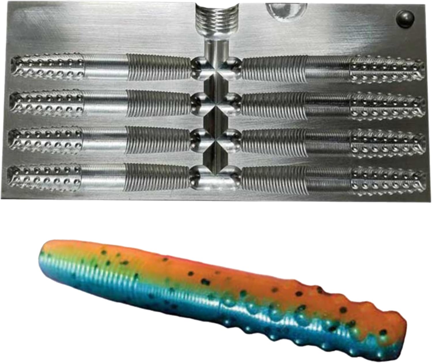 Do It Molds Aluminium CNC Premium Soft Plastiс Mold Lure Making Injection Molds Fishing Lures Do it Mold 95326 Midwest Finesse Rig - 8 Cavity, 2.7 inch, Silver