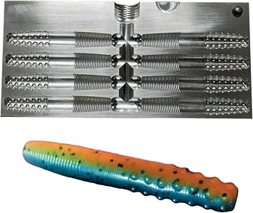 Do It Molds Aluminium CNC Premium Soft Plasti Mold Lure Making Injection Molds Fishing Lures Do it Mold 95326 Midwest Finesse Rig - 8 Cavity, 2.7 inch, Silver