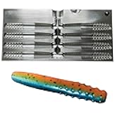 Circle B Tackle Do It Molds Aluminium CNC Premium Soft Plastiс Mold Lure Making Injection Molds Fishing Lures Do it Mold 95326 Midwest Finesse Rig - 8 Cavity, 2.7 inch, Silver