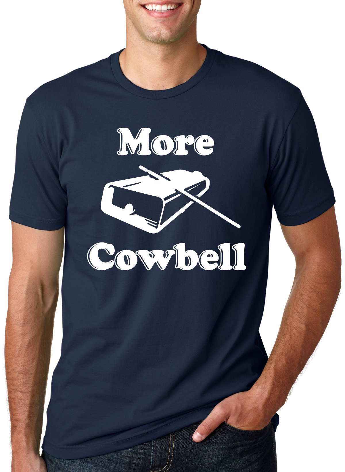 Crazy Dog Mens More Cowbell T Shirt Funny Novelty Tee
