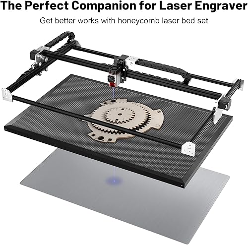 Miniatura 3 de NEJE Mesa de trabajo grande con láser de panal de abejas  20.866 x 33.465 in (20.87 x 33.46 pulgadas), herramienta de grabado y corte para máquina