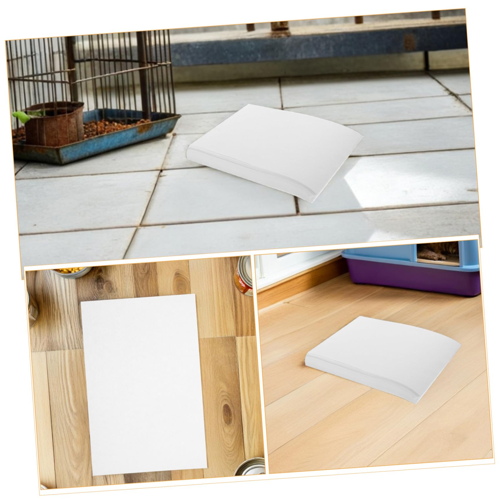 GALPADA 100fogli Rivestimenti per Gabbie per Uccelli Cuscini Monouso per Fondo Gabbia Accessori per Pappagalli Piccoli Uccelli Carta per Rivestimento Gabbia