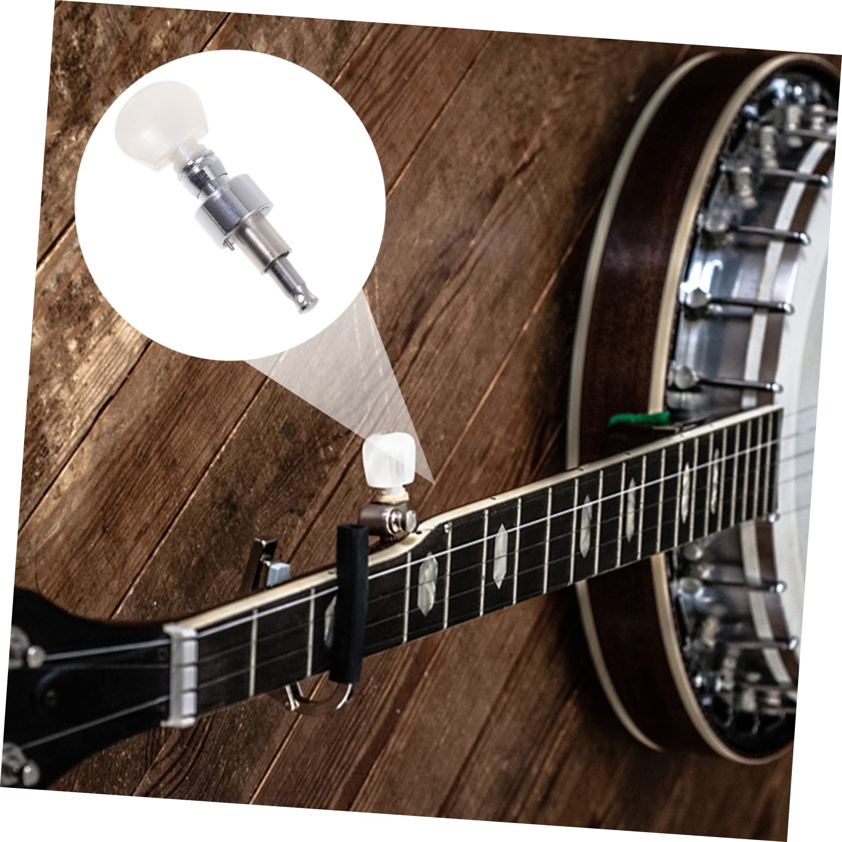 ibasenice 3stücke Banjo Stimmknopf Aus Legierung Weisser Ersatz Für Banjo Saiten-adjuster Einsetzbar Langsamlich Und Praktisch