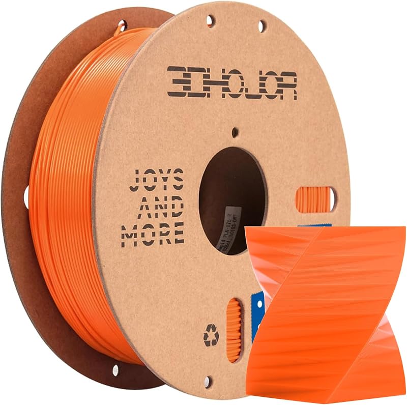 3DHoJor PLA High Speed Printer Filament 1.75mm 1kg Cardboard Spool (2.2lbs) Rapid PLA to 5X Faster Printing Filament Dimensional Accuracy +/- 0.02 mm Fits for Most FDM 3D Printer -Orange
