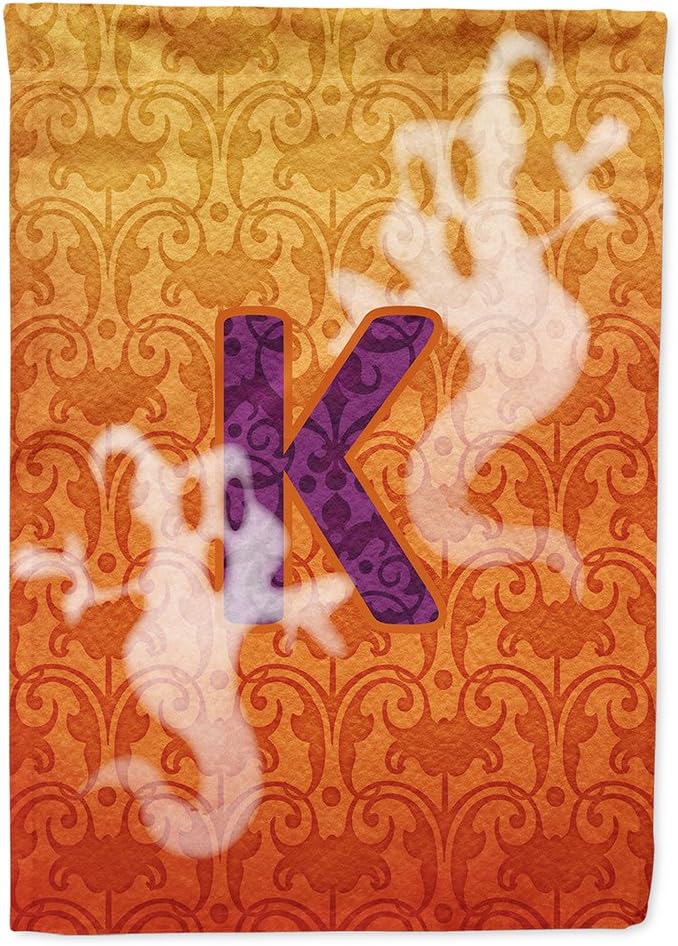 Caroline's Treasures CJ1040-K-CHF Halloween Ghost Letter House Flag Large Porch Sleeve Pole Decorative Outside Yard Banner Artwork Wall Hanging, Polyester, House Size, Multicolor