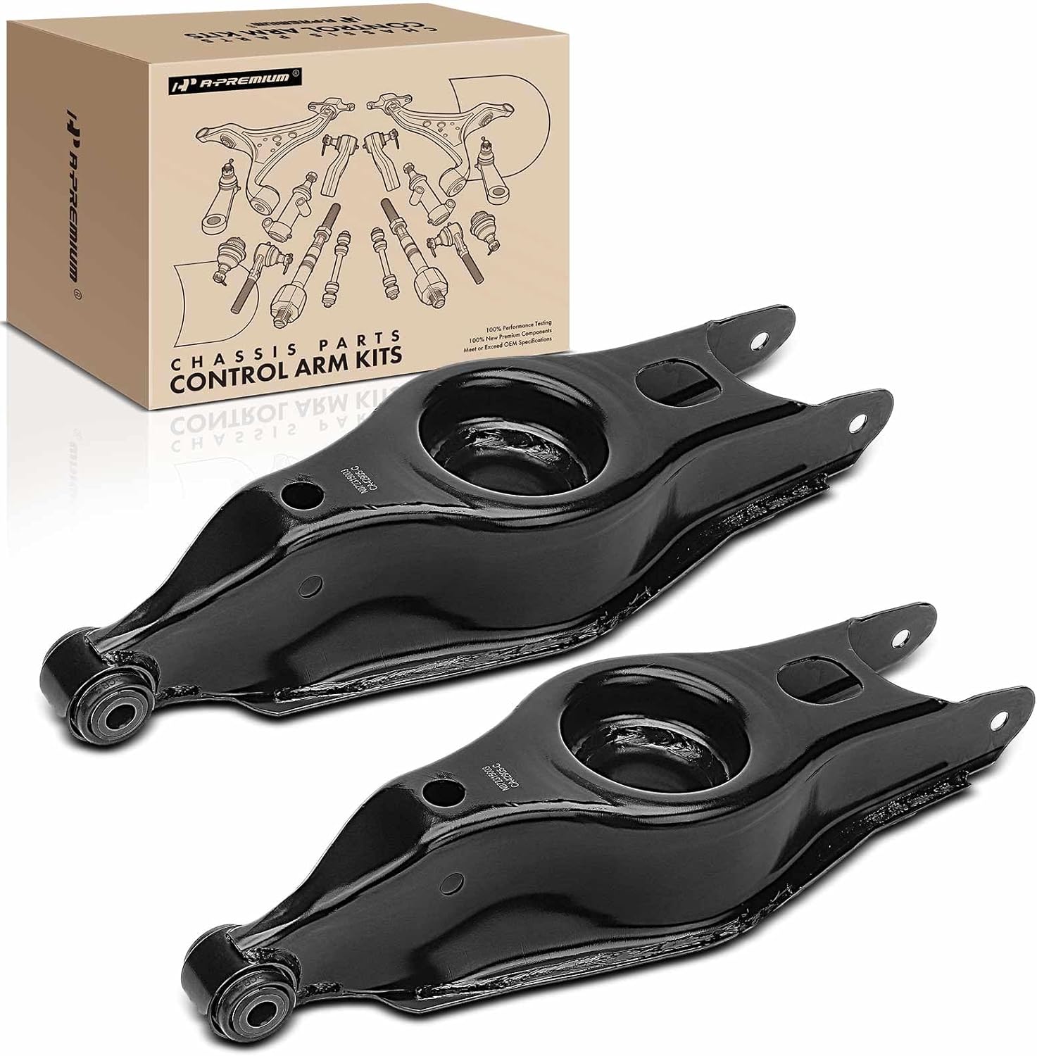 A-Premium 2 x Rear Lower Center Control Arm with Bushing, Compatible with Dodge Charger 2006-2020, Challenger 2008-2020, Magnum 2005-2008 & Chrysler 300 2005-2020