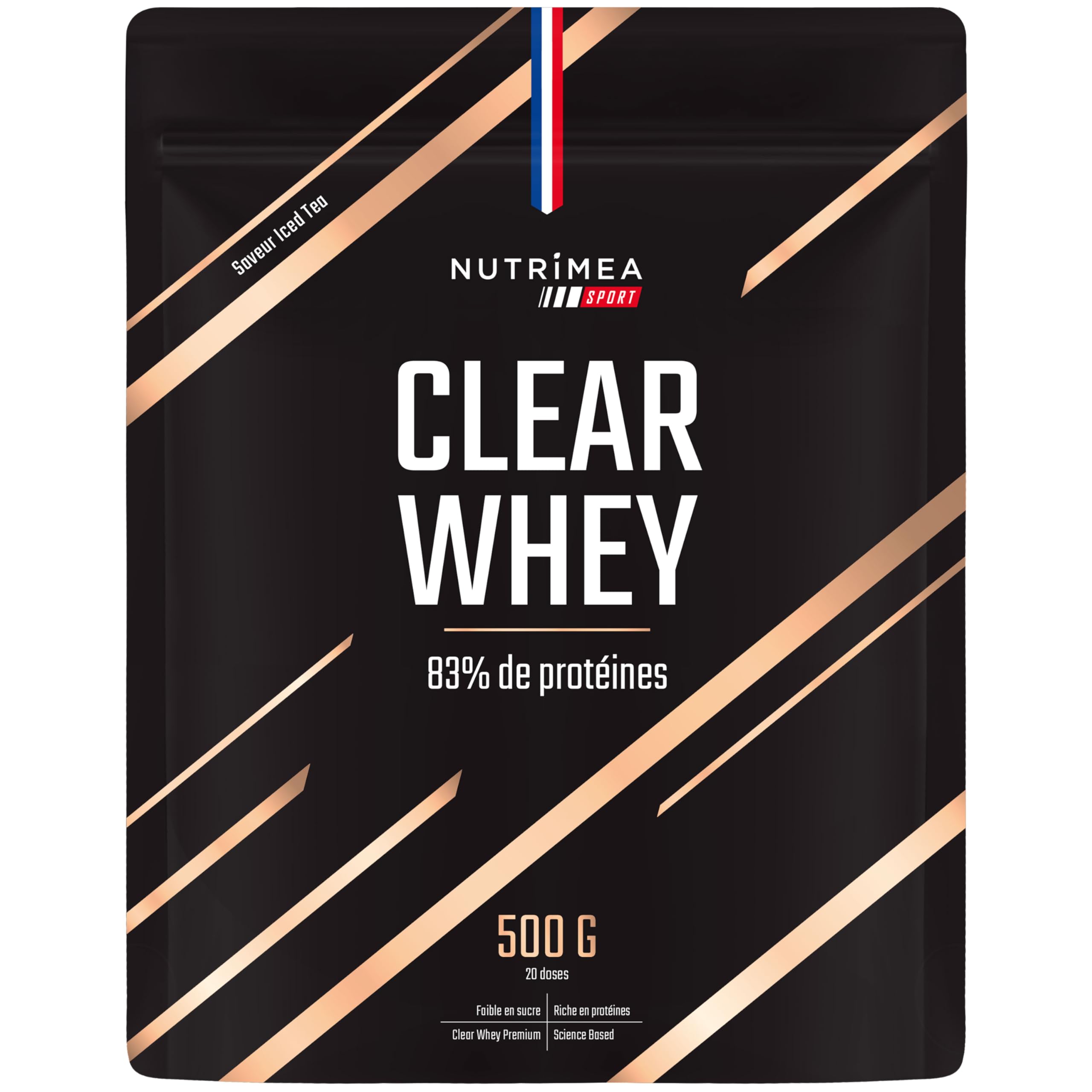 CLEAR WHEY – Whey Isolate Protein – 83% de Protéines – Performance & Récupération – Saveur Thé Glacé – 20 Portions – Nutrimea Sport - Expertise Française