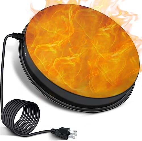 Calentador de agua para pollo, base de agua de pollo calentada de 125 vatios, 15 pulgadas, calentador de bebedor de pollo para invierno con