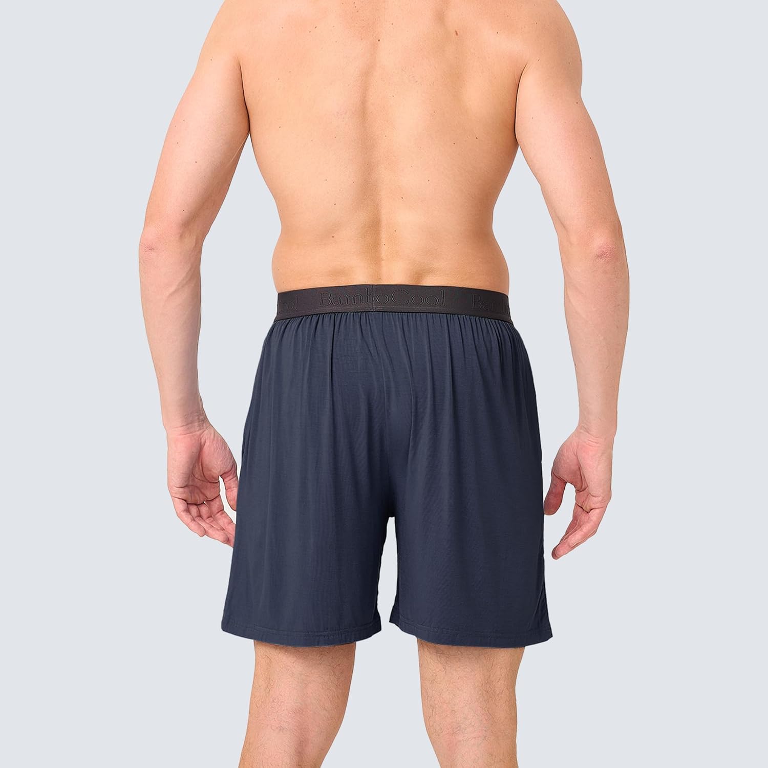 BAMBOO COOL Men's Pajama bottoms Lounge Sleep Shorts Soft Comfortable Breathable Pajamas Shorts with Pockets 2 Pack - Image 5