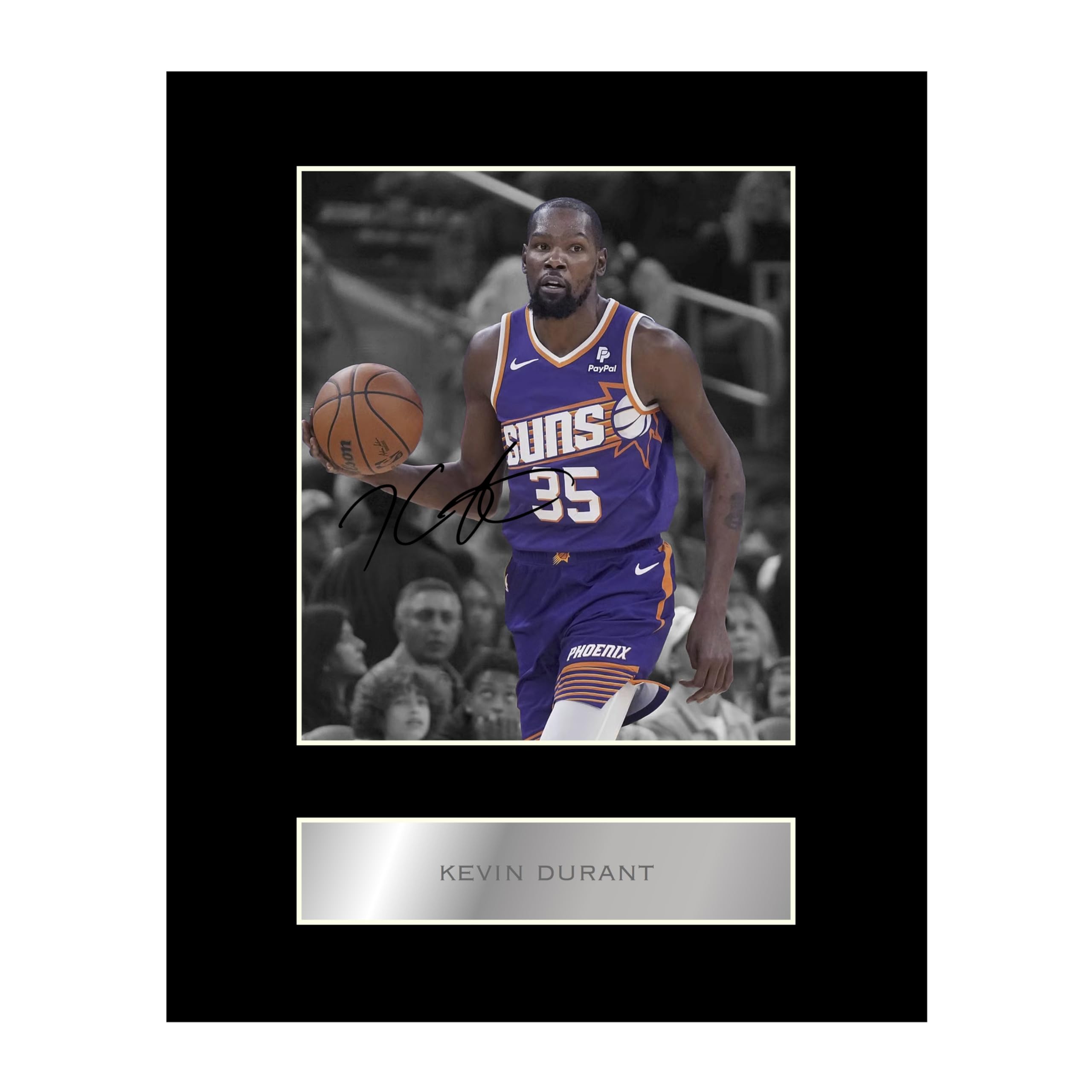 Kevin Durant Signed 10x8 Inch Photo Display – Professionally Mounted Memorabilia Ready To Frame
