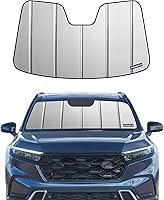 Vista 9 de Parasol para parabrisas Honda Civic Coupe 2006-2011, acabado de cuero gris premium