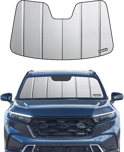 Miniatura 9 de Parasol para parabrisas Honda Civic Coupe 2006-2011, acabado de cuero gris premium