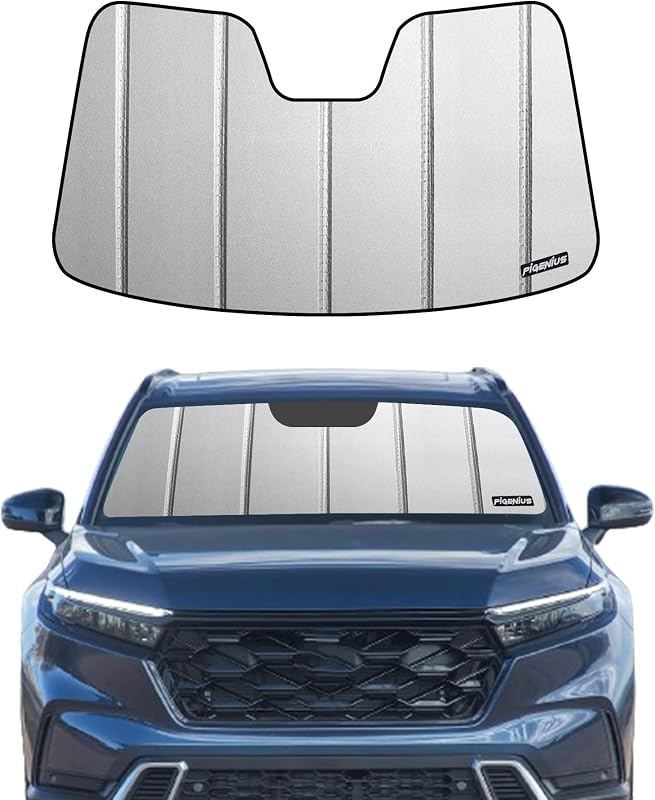 Windshield Sunshade for Honda CR-V 2023-2026, Premium Grey Leather Finish