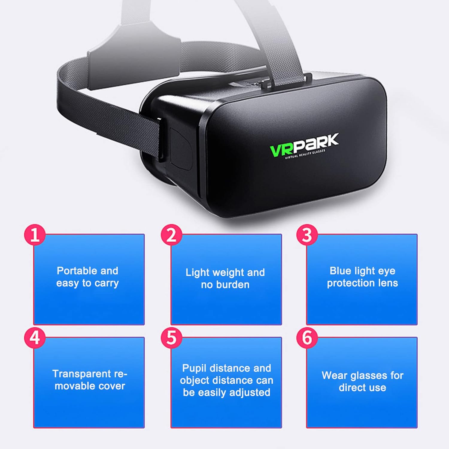 fiudx vr headsetvirtual reality headset eye protected 3d vr glasses gift for kids adult christmas birthday gifts
