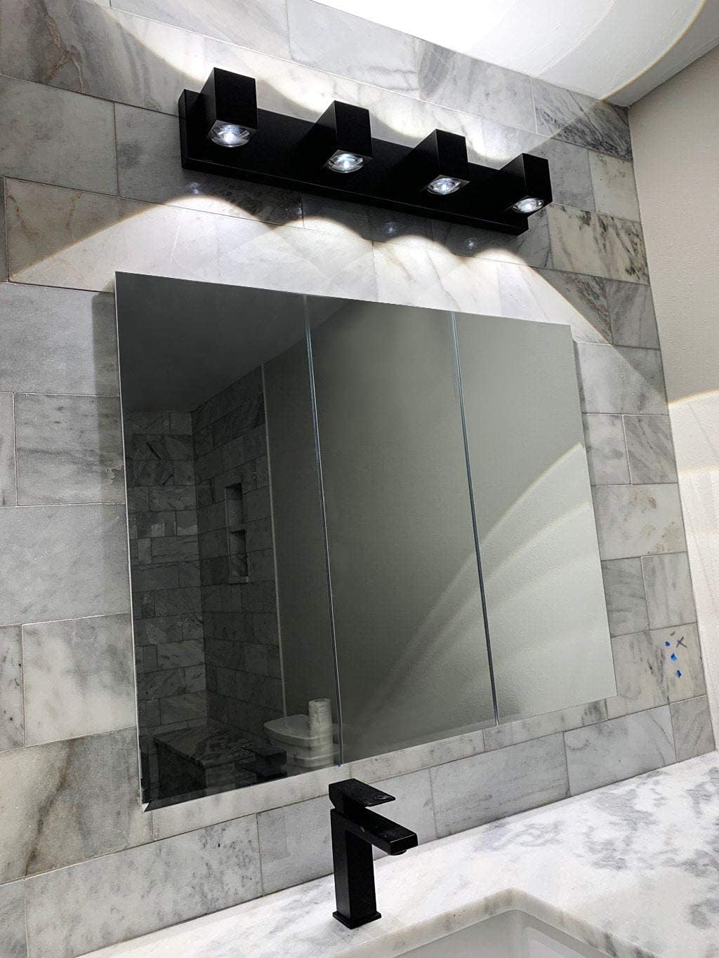 Best Promo Tubicen Integrated LED Dimmable Bathroom Light Fixture, 4 Lights Vanity Light Over Mirror, Modern Bright Aluminum Wall Sconce Lamp for Hallway Stairs Bathroom Sconce Lighting, Black Exclusive Discount 70% Price Tubicen Integrated LED Dimmable Bathroom Light Fixture, 4 Lights Vanity Light Over Mirror, Modern Bright Aluminum Wall Sconce Lamp for Hallway Stairs Bathroom Sconce Lighting, Black