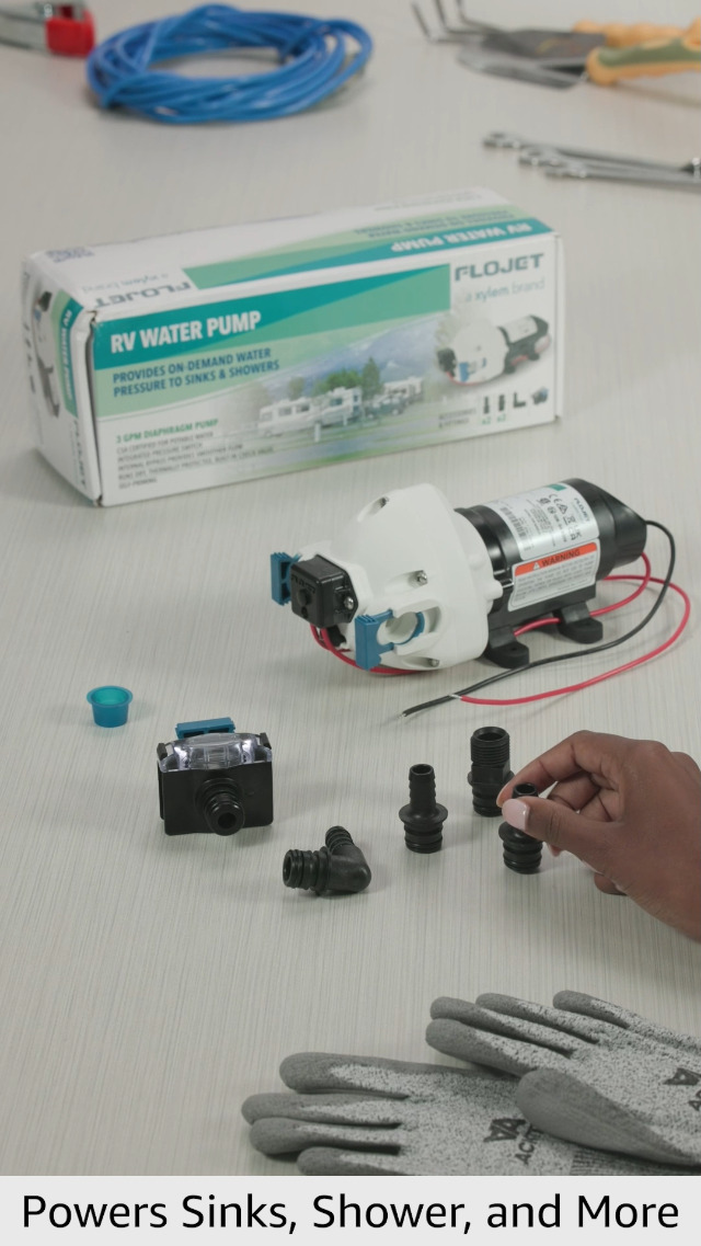 Amazon.com: Flojet RV Water Pump R3526144D, 12 VDC 3-Chamber