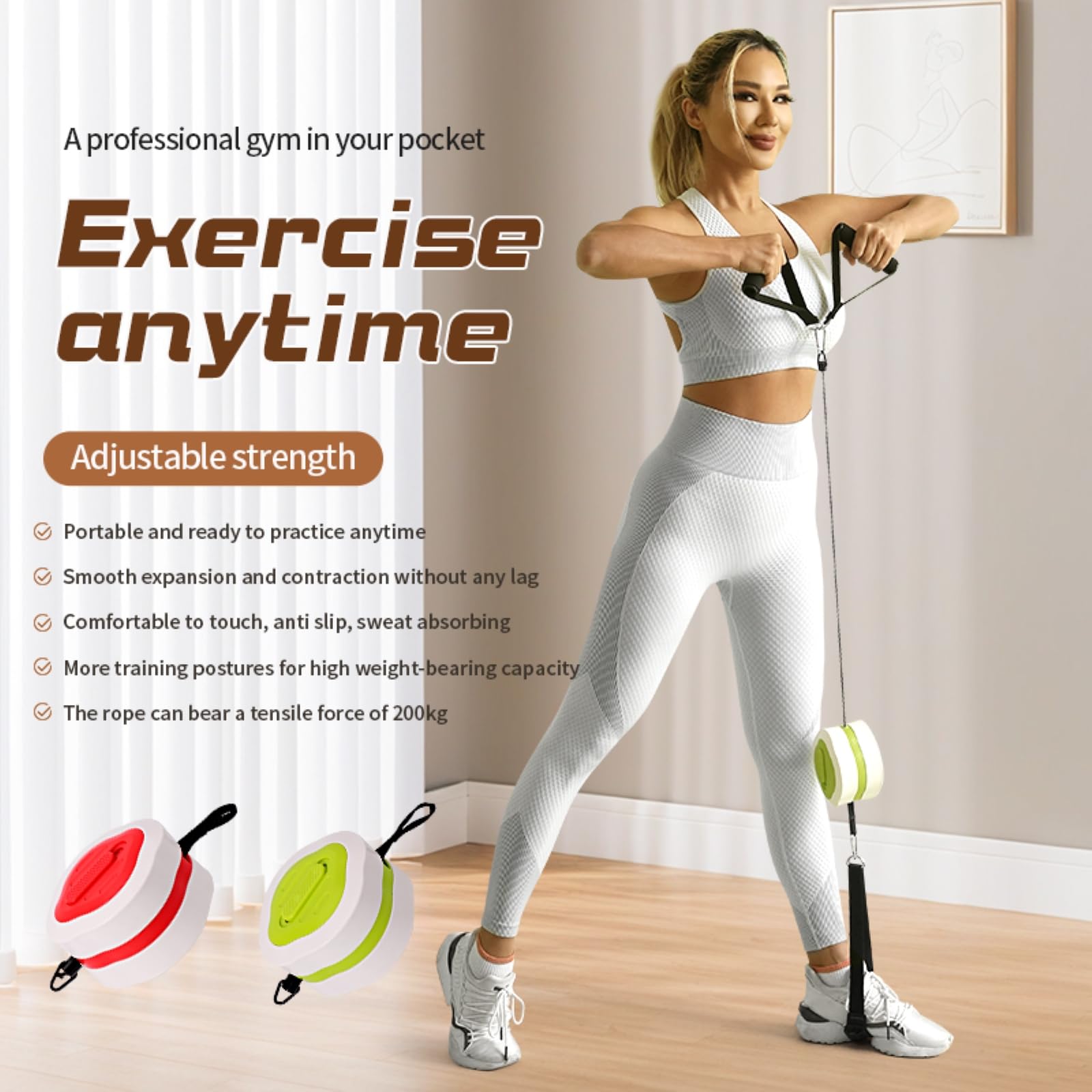 DRZHEAM 3 Speed Adjustable Resistance Fitness Pump, Dumbbell Rowing Machine, Home Comprehensive Training Equipment, Tension Pump, Arm Strength Device Duitable for Home Fitness