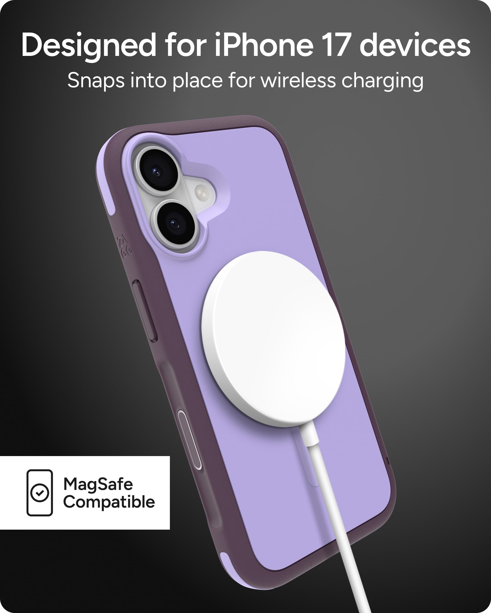 Amazon.com: ZAGG Sedona Snap Case for iPhone 17 - Purple Dusty