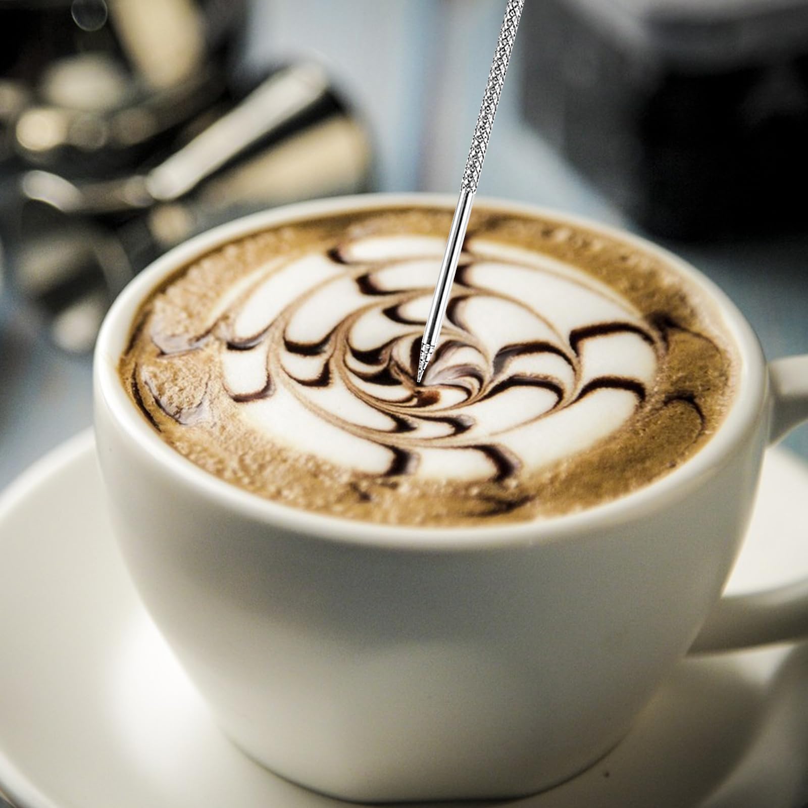 Bricco Latte Professionale Salubohu 350ml In Acciaio Inox - Con Ago Per Latte Art - Foto 5