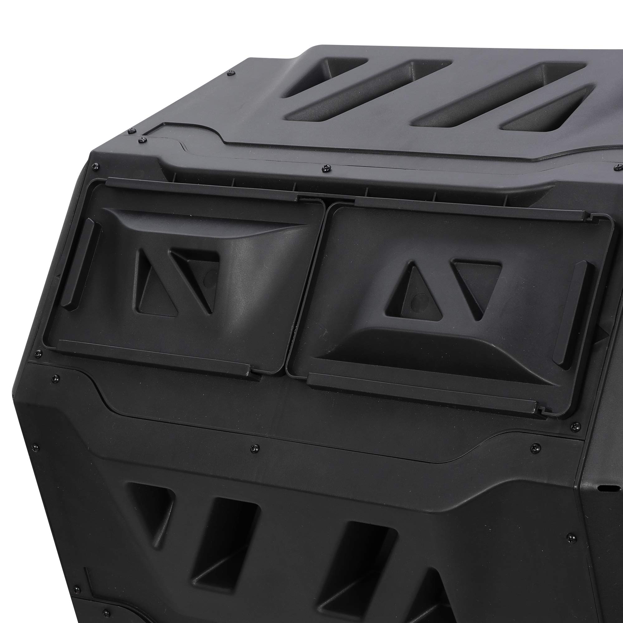 Saturnpower Large Composting Tumbler Dual Chamber Outdoor Garden